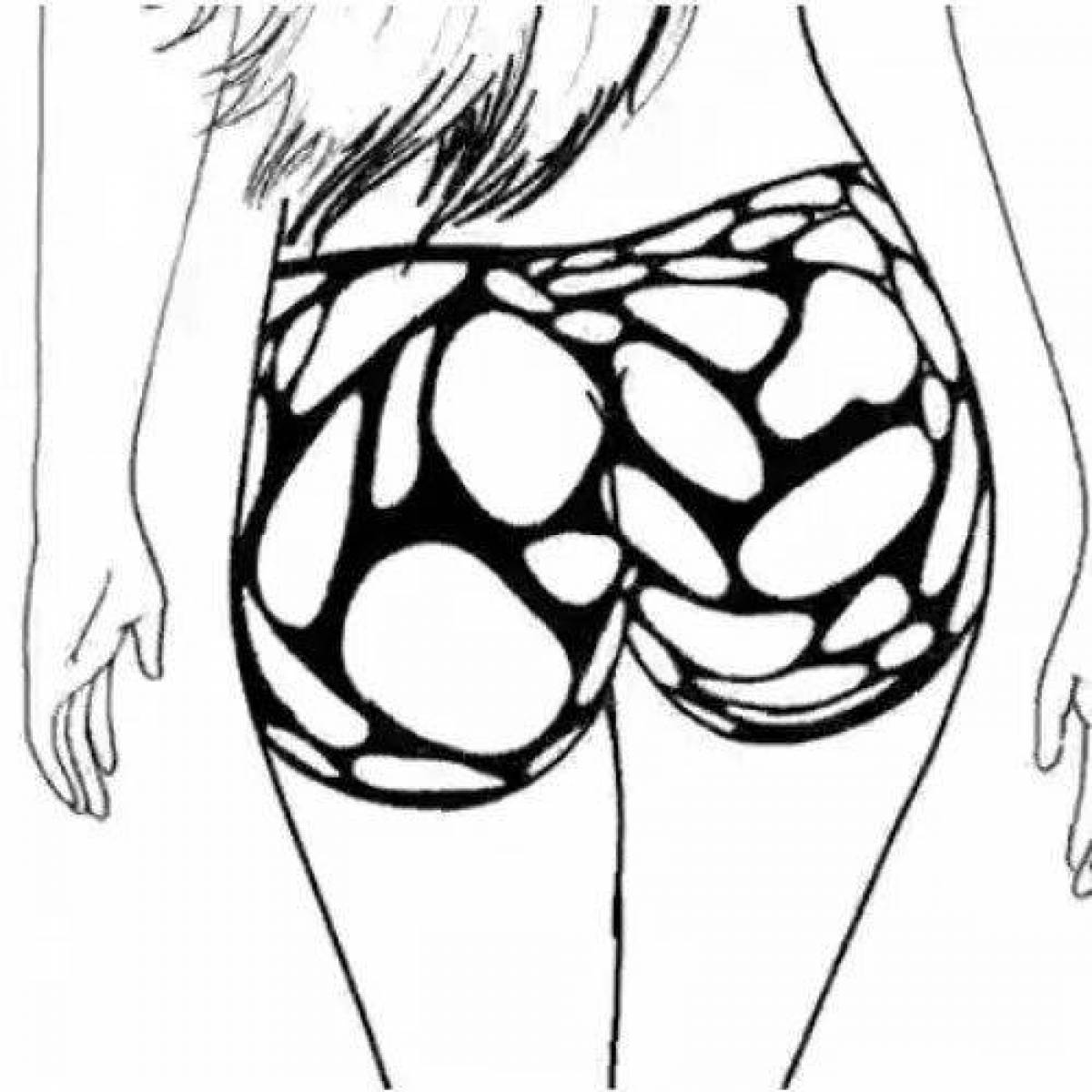 Complex ass coloring page