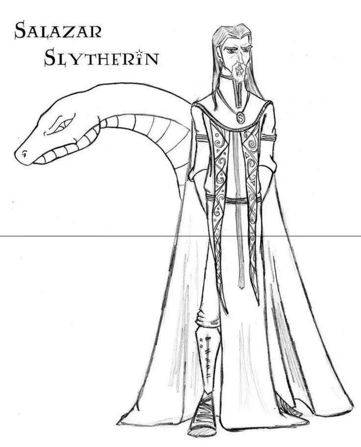 Adorable Slytherin Coloring Page
