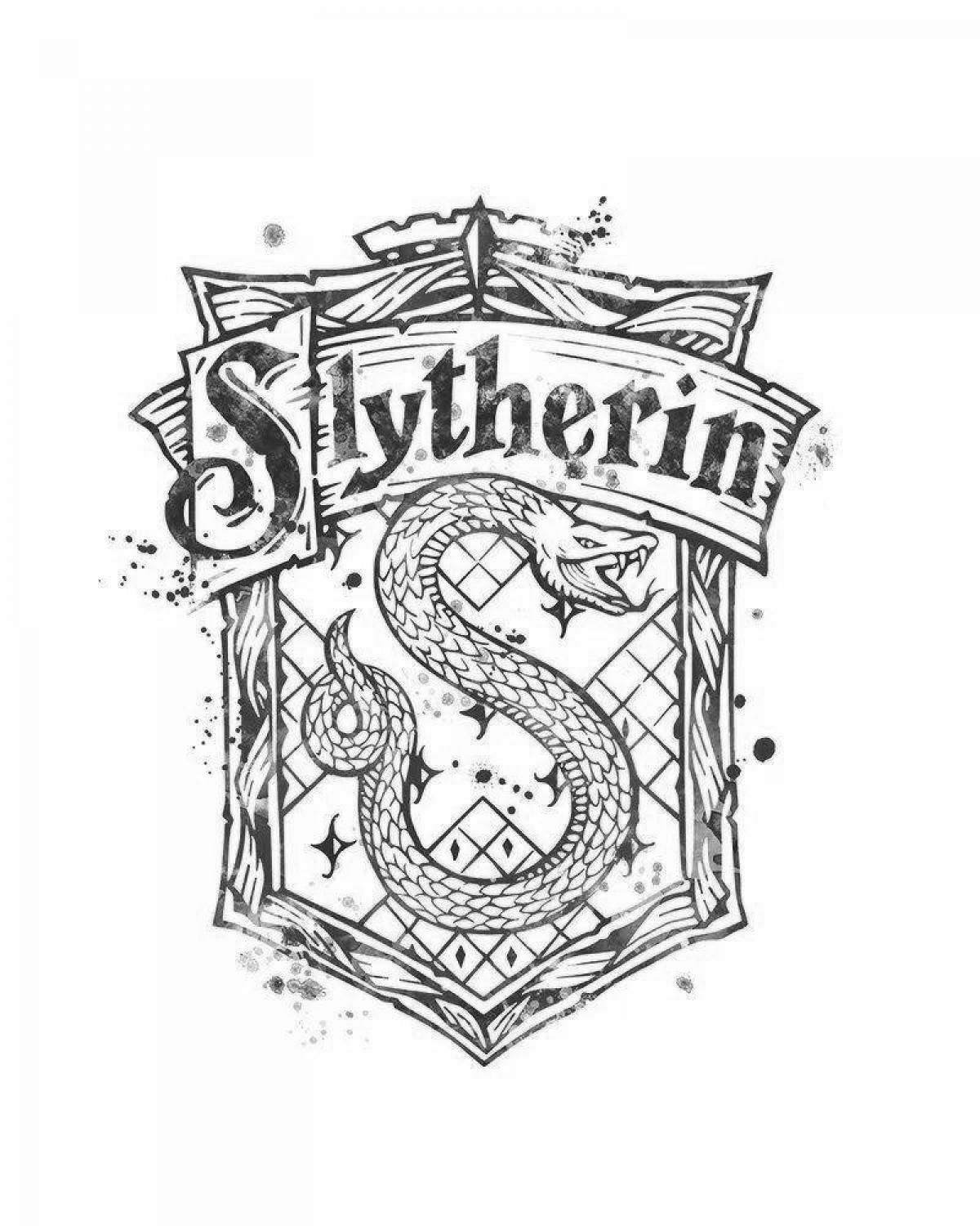 Slytherin glitter coloring book