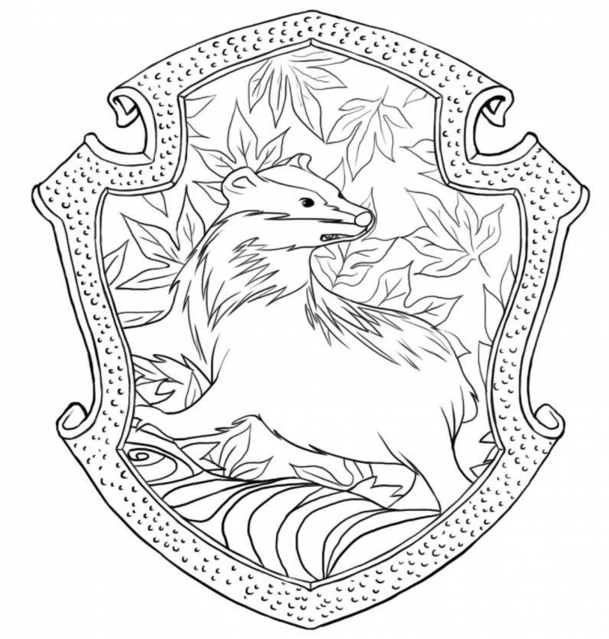 Dazzling Slytherin coloring page