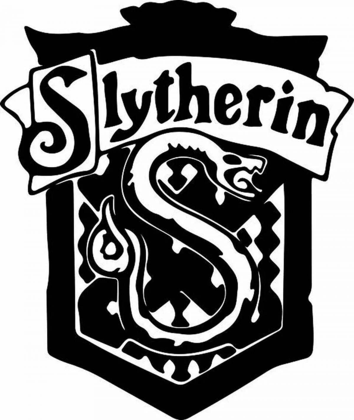 Unique slytherin coloring page