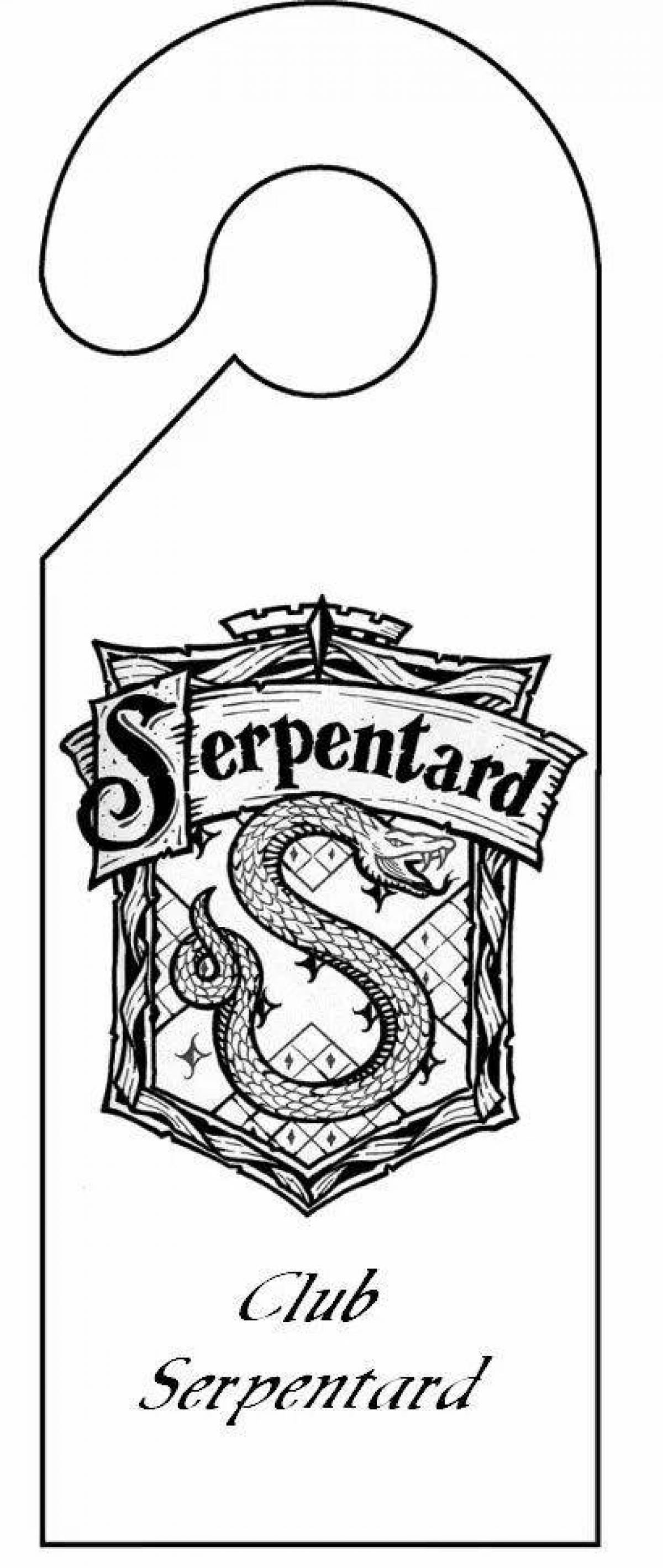 Amazing slytherin coloring page