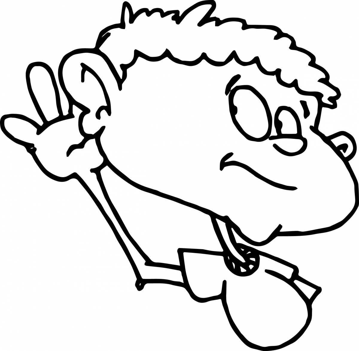 Color-frenzied coloring page ear