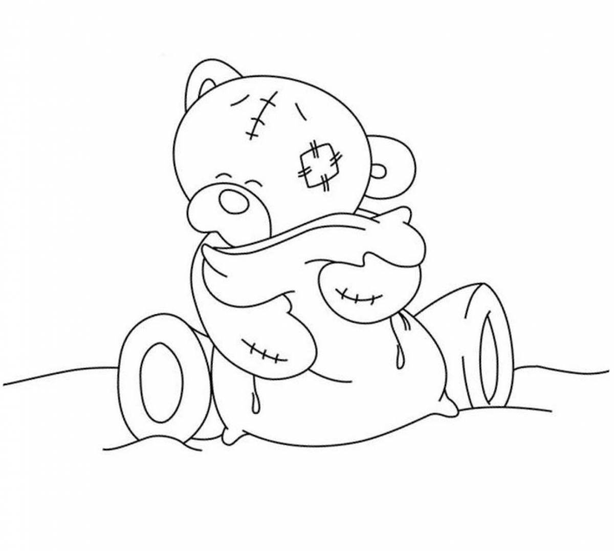 Мишка Тедди рисунок для срисовки