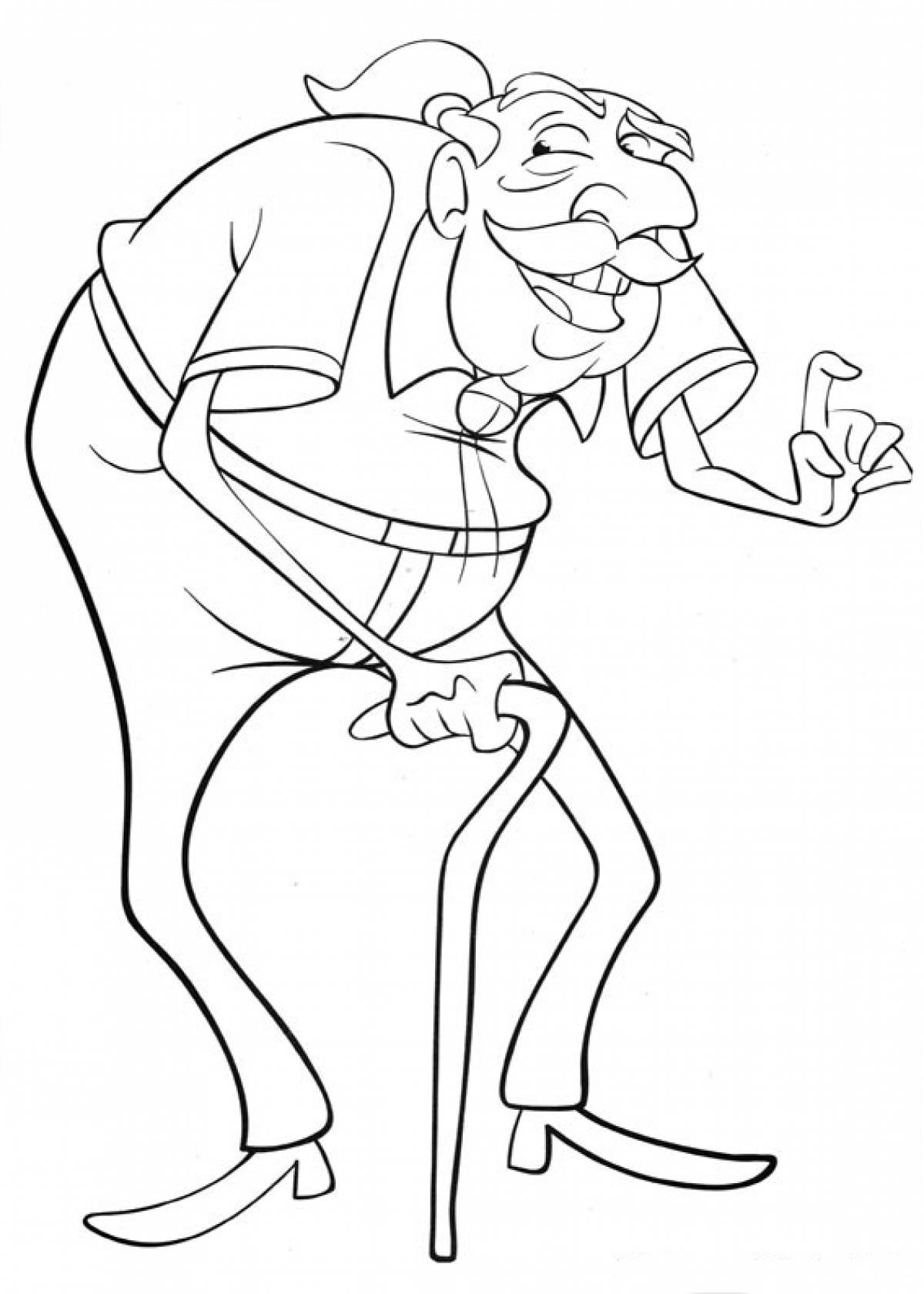 Curious george coloring page