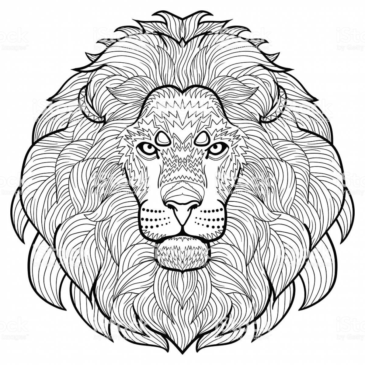 Coloring lion antistress
