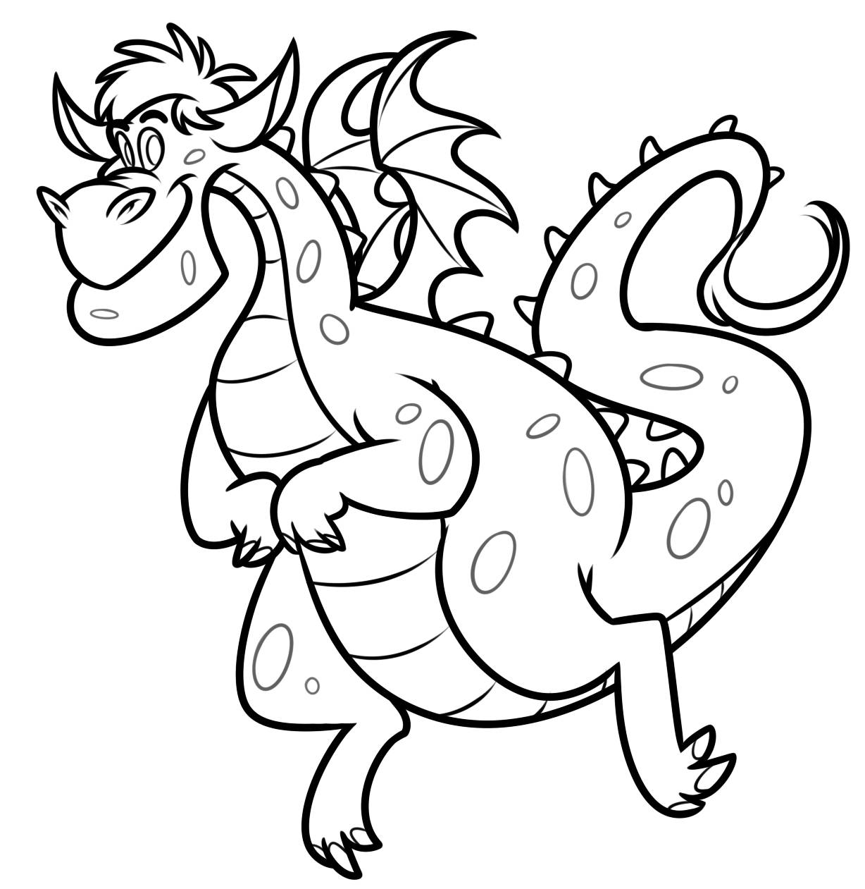 Pete and his dragon coloring page