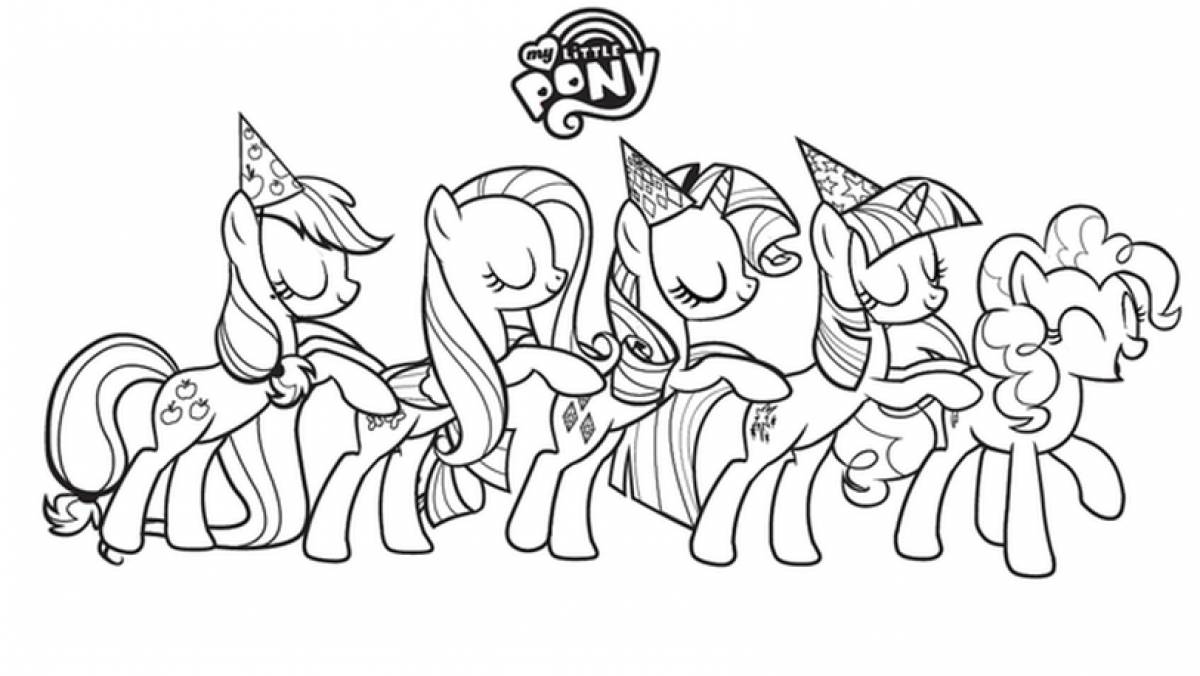 Ponyville Coloring Pages