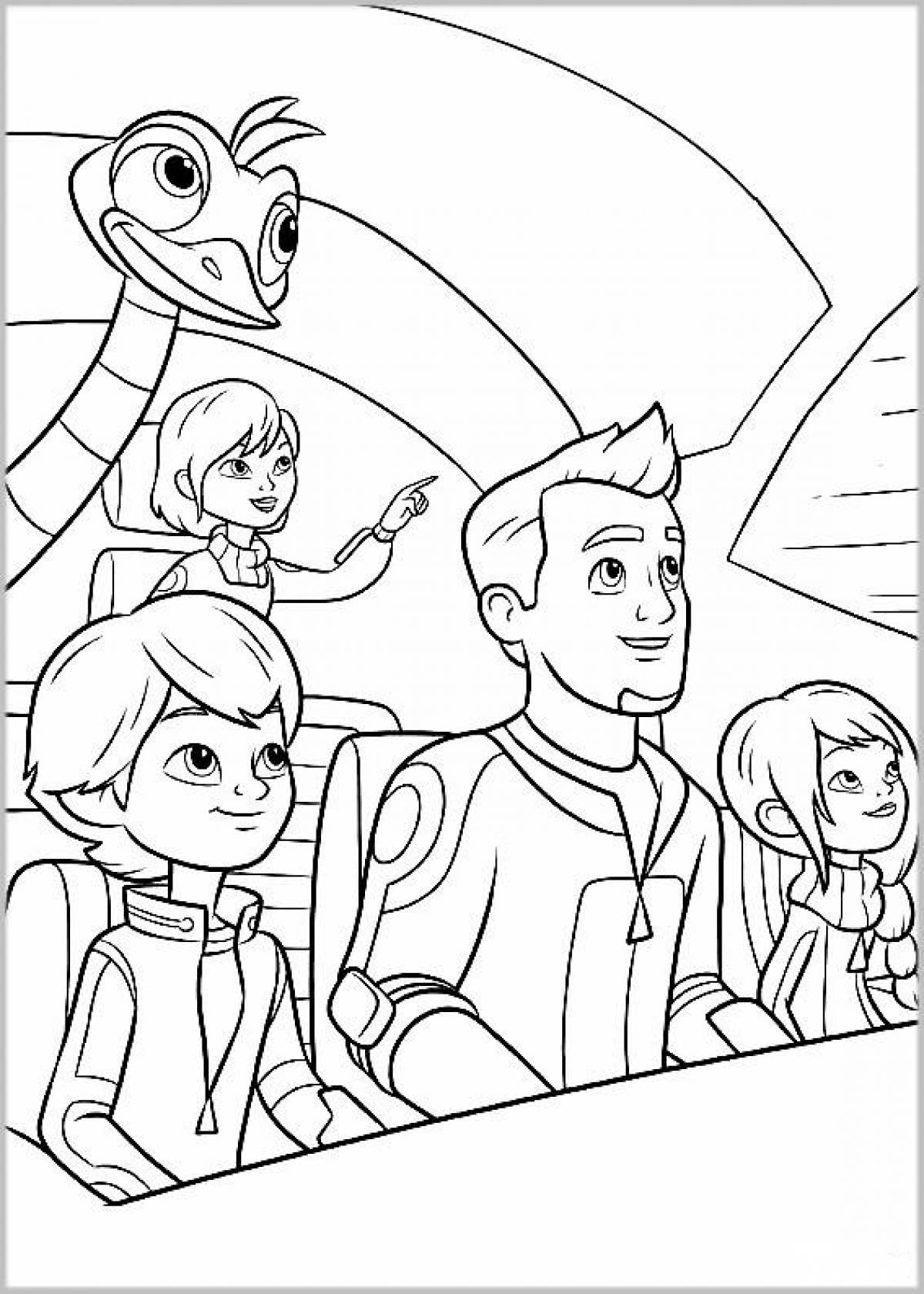 Photo Miles from another planet coloring page