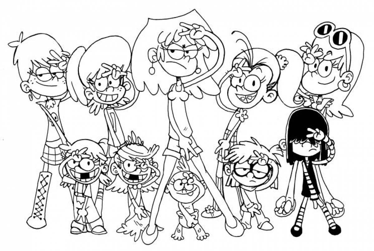 Coloring pages for girls my loud house