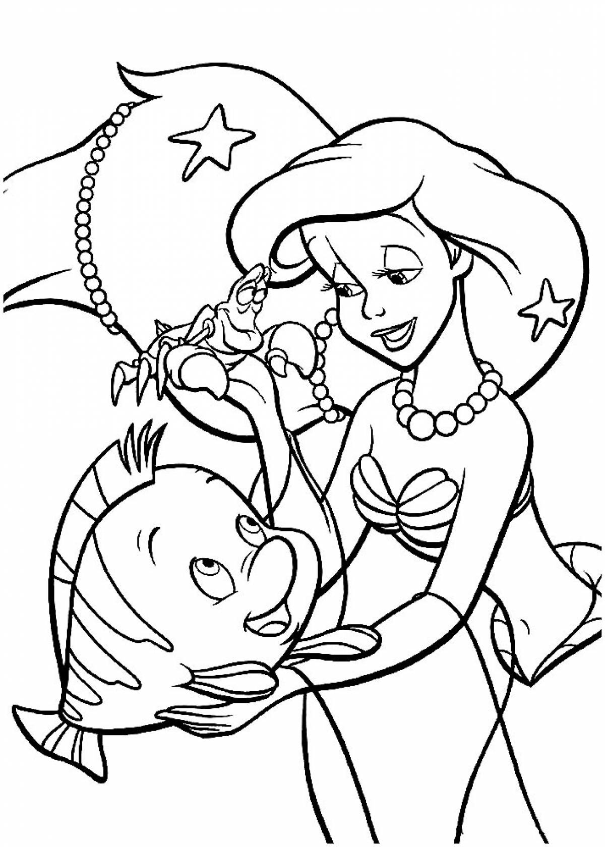 Little Mermaid coloring page for girls