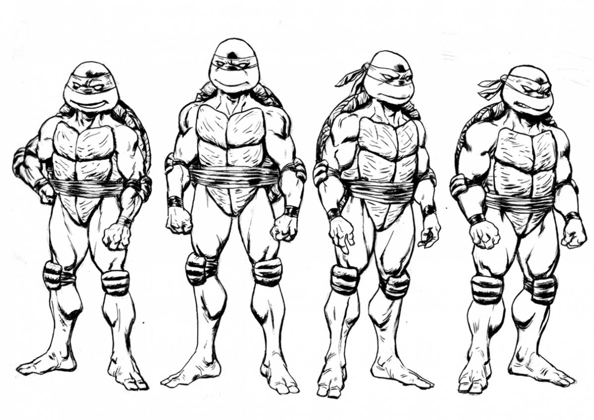 Four ninja turtles