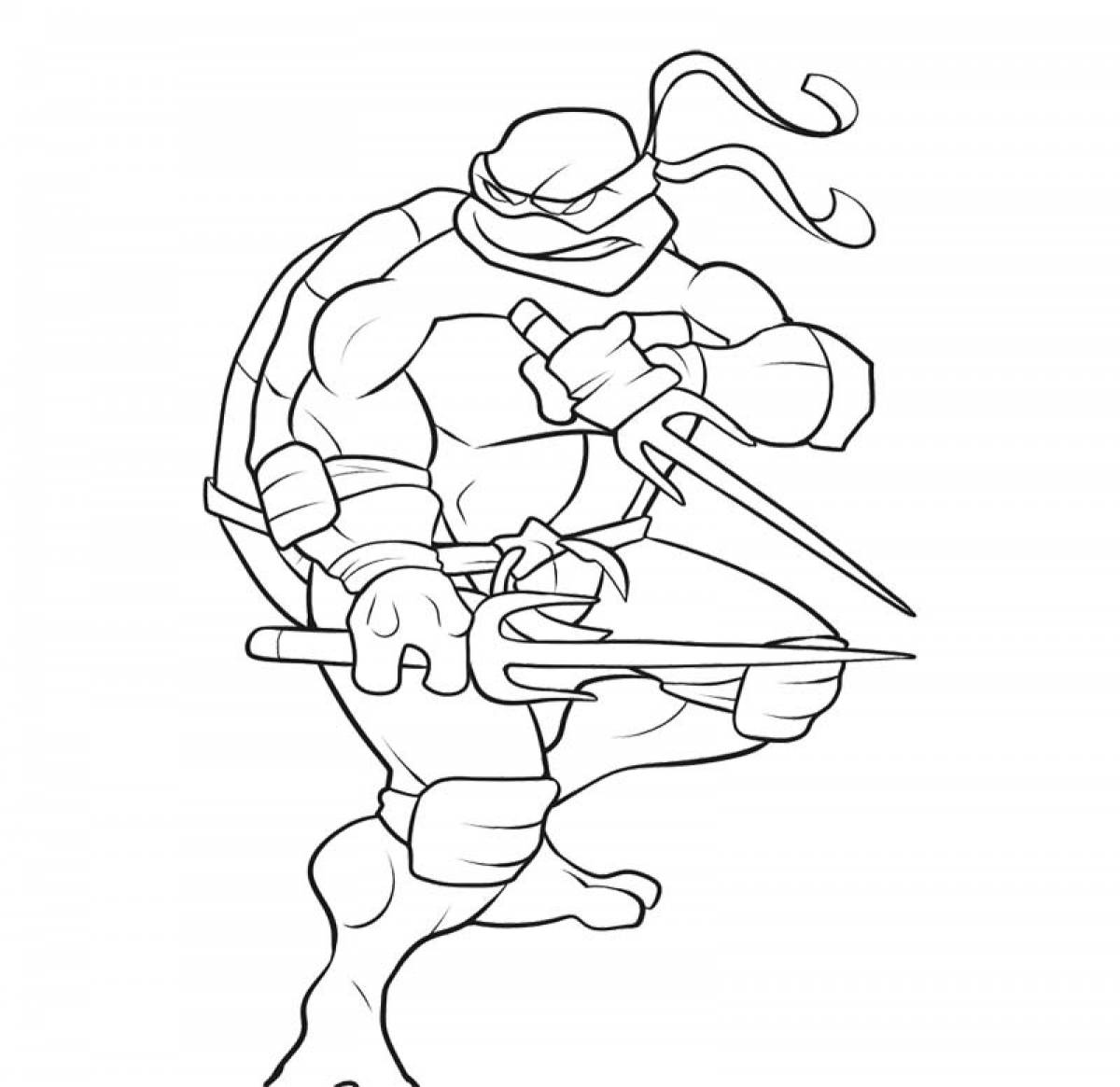 Raphael Teenage Mutant Ninja Turtle Coloring Page