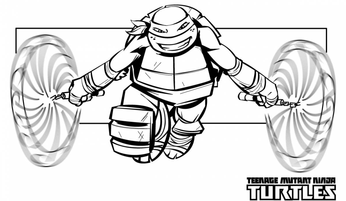 Michelangelo Teenage Mutant Ninja Turtle coloring page