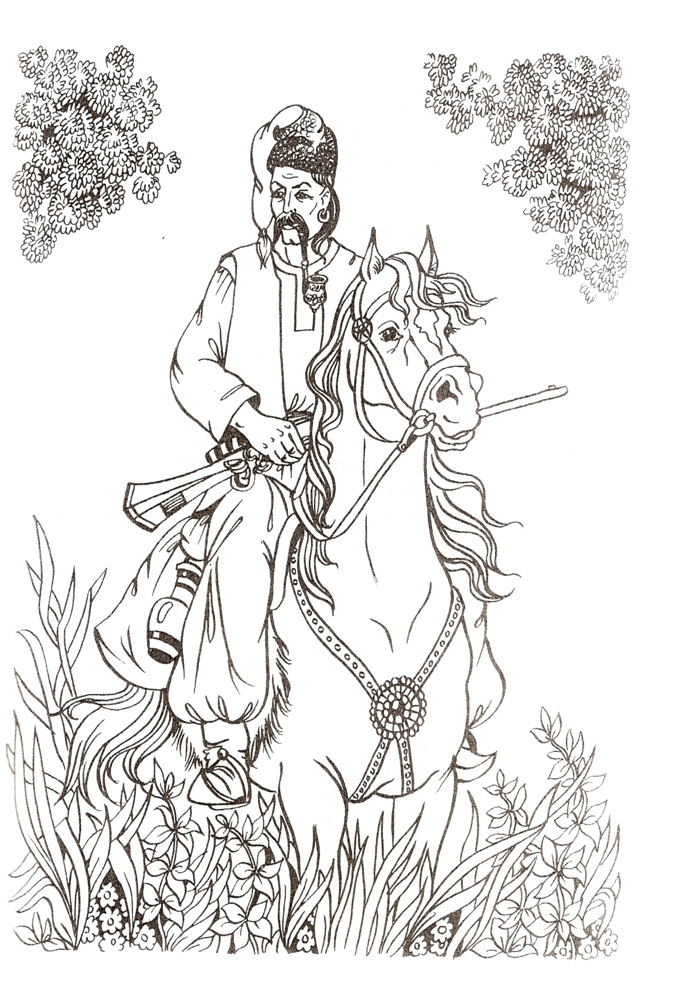 Cossack in the forest
