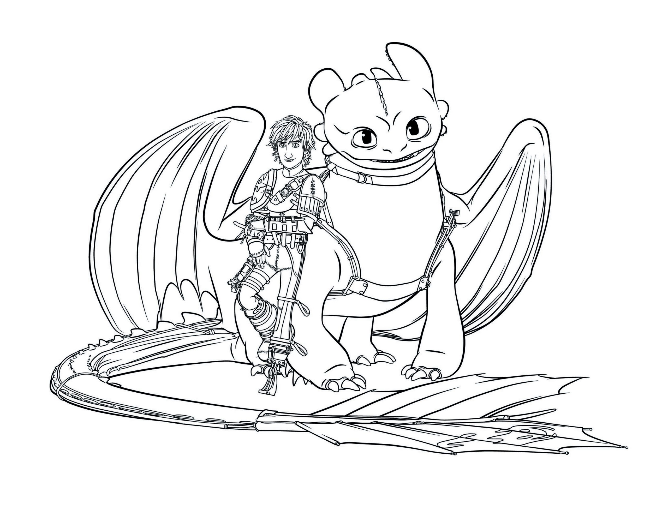 Toothless coloring page download