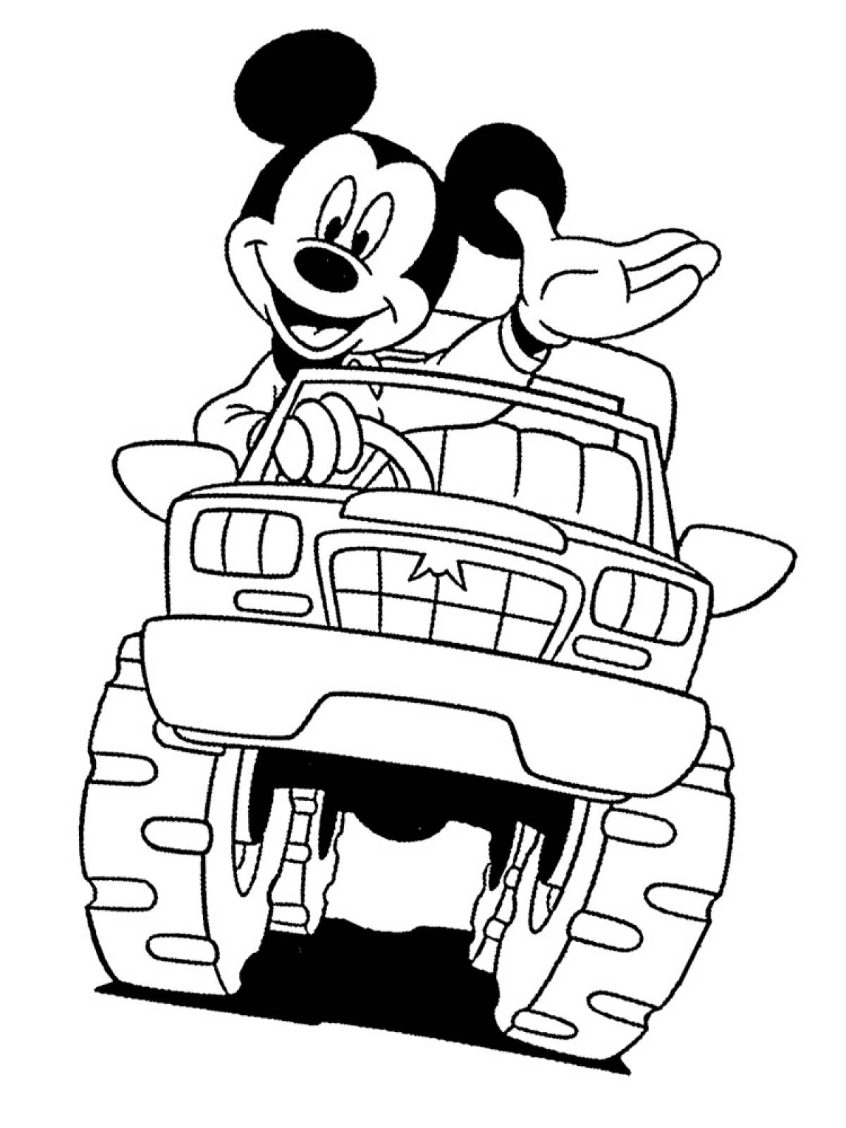 Mickey driving