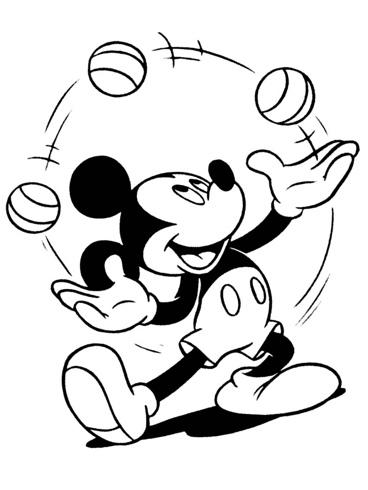 Mickey juggling