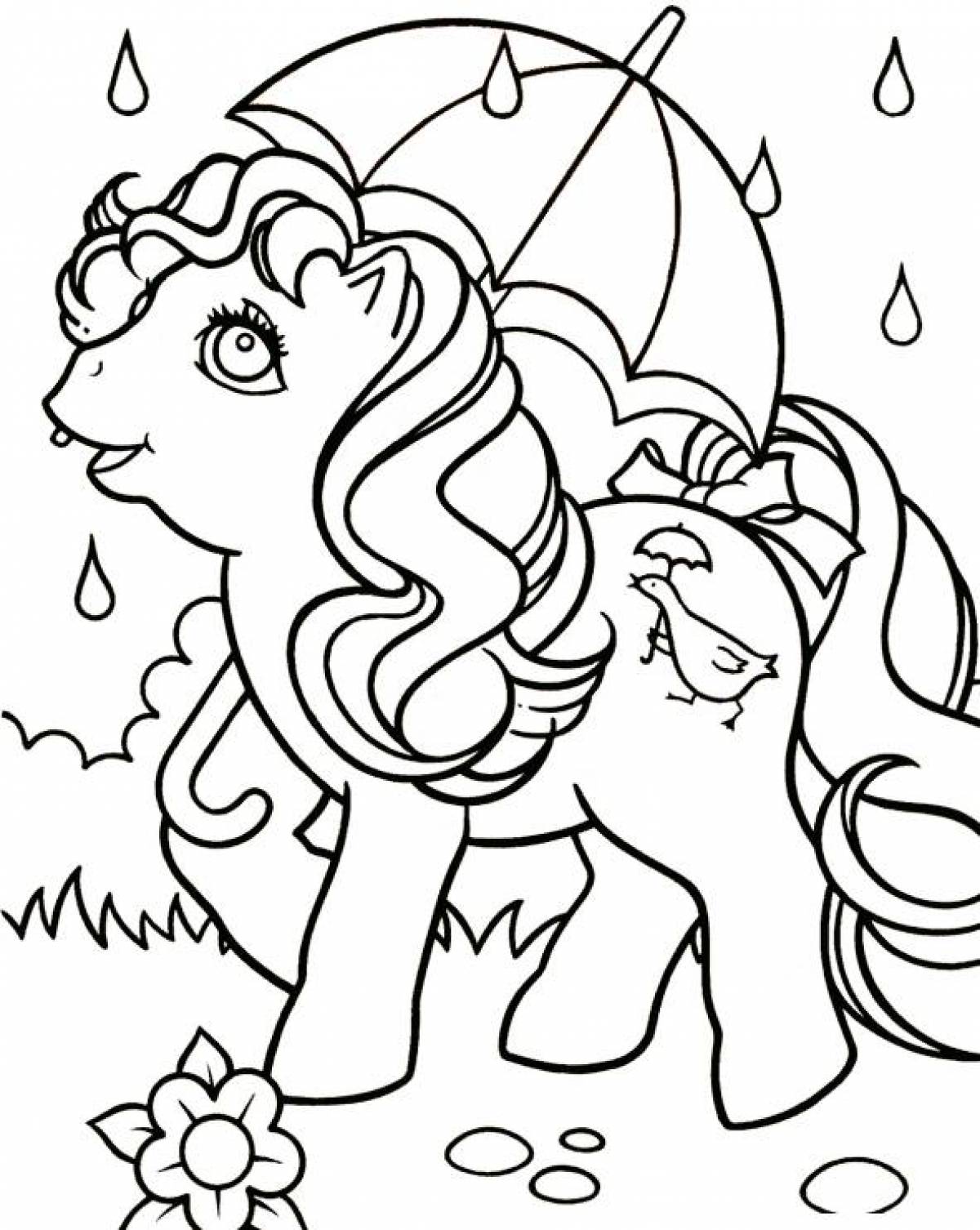 Photo Pony coloring book for girls