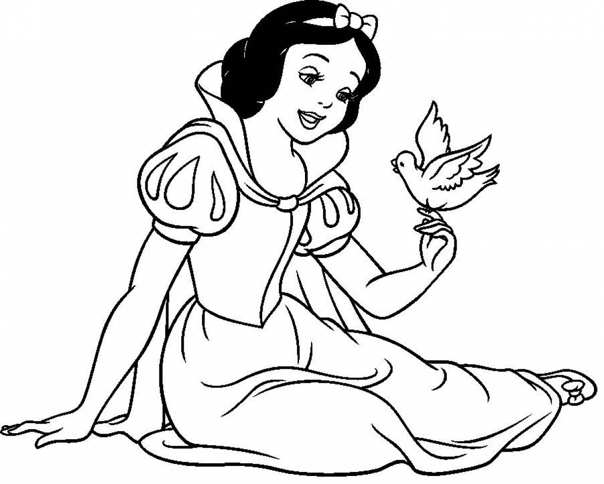 Photo Snow White coloring page for girls