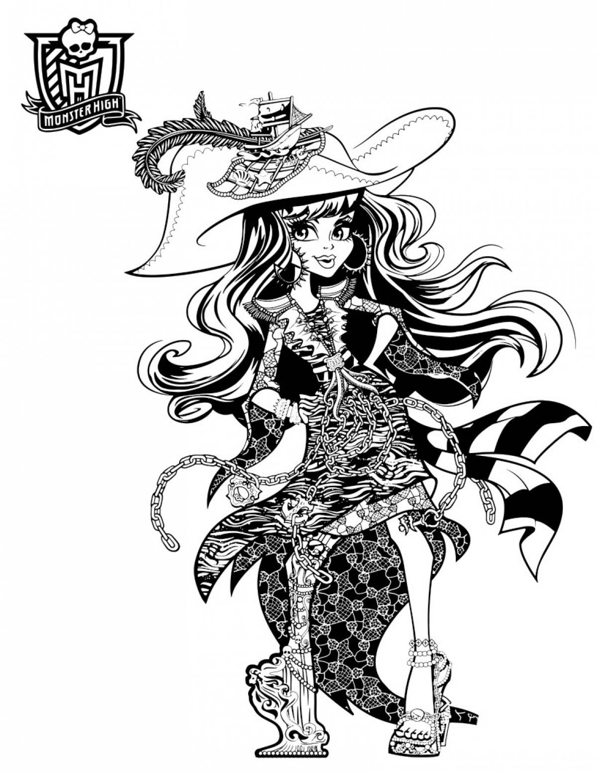 Photo Monster high coloring pages ghostly
