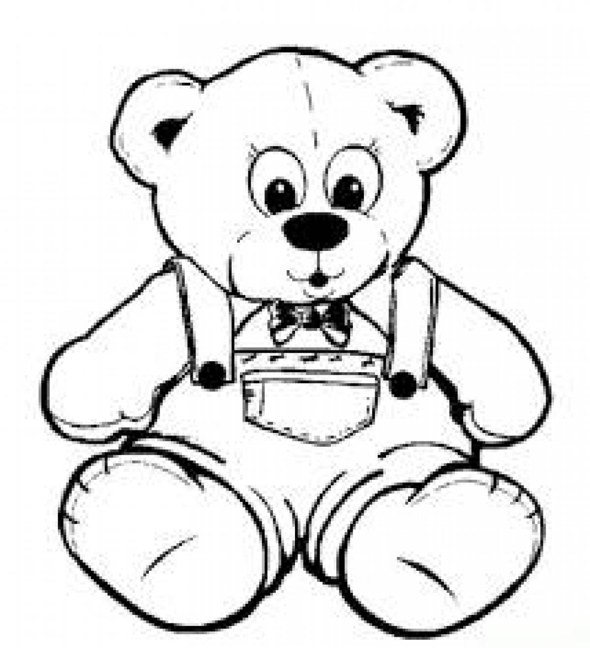 Photo Teddy bear in overalls