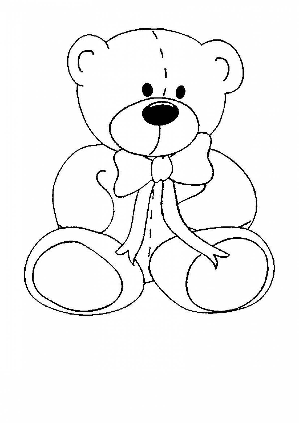 Photo Teddy bear coloring page