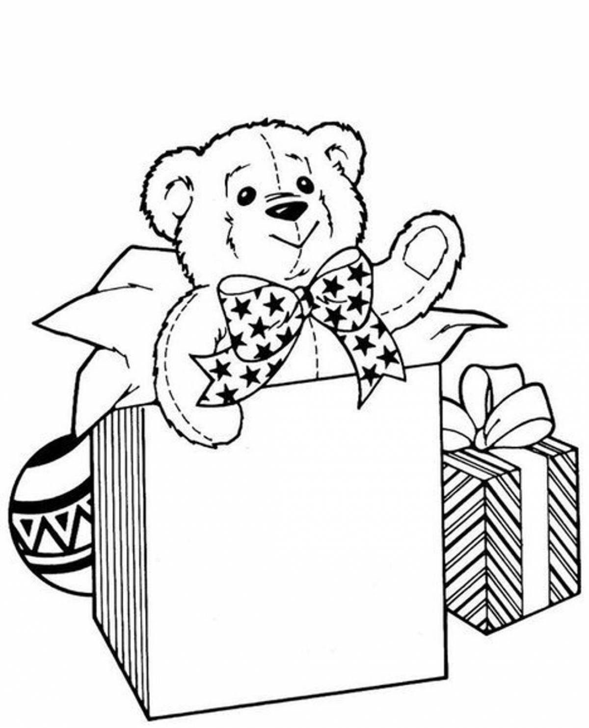 Photo Teddy bear in a box
