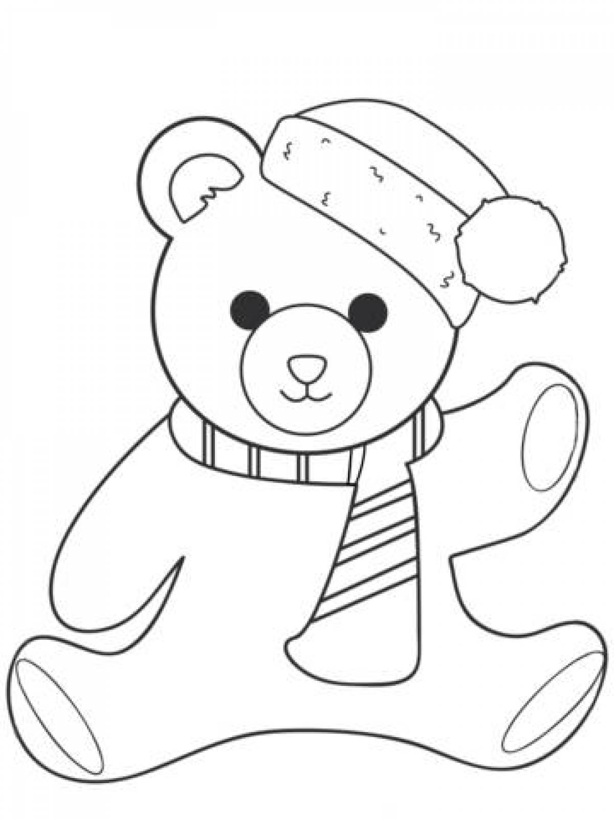 Photo Teddy bear in a scarf