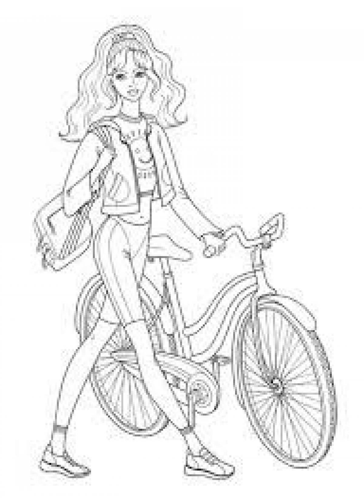 Фото Девушка с велосипедом