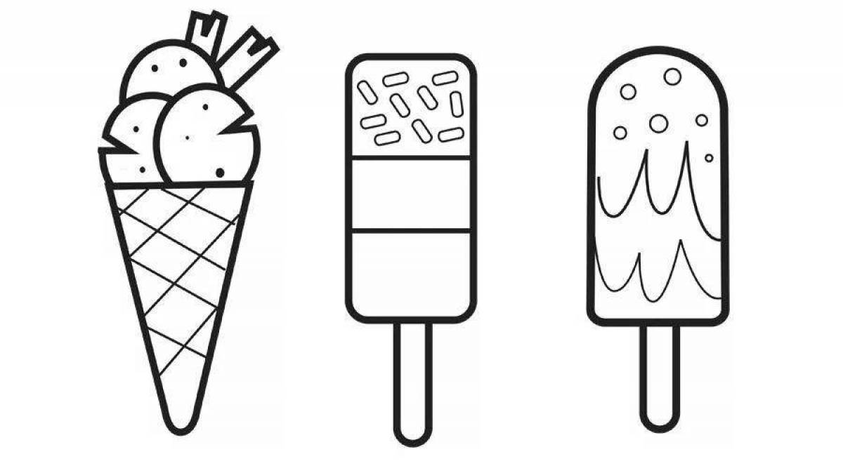 Мороженое на палочке легкие рисуночки