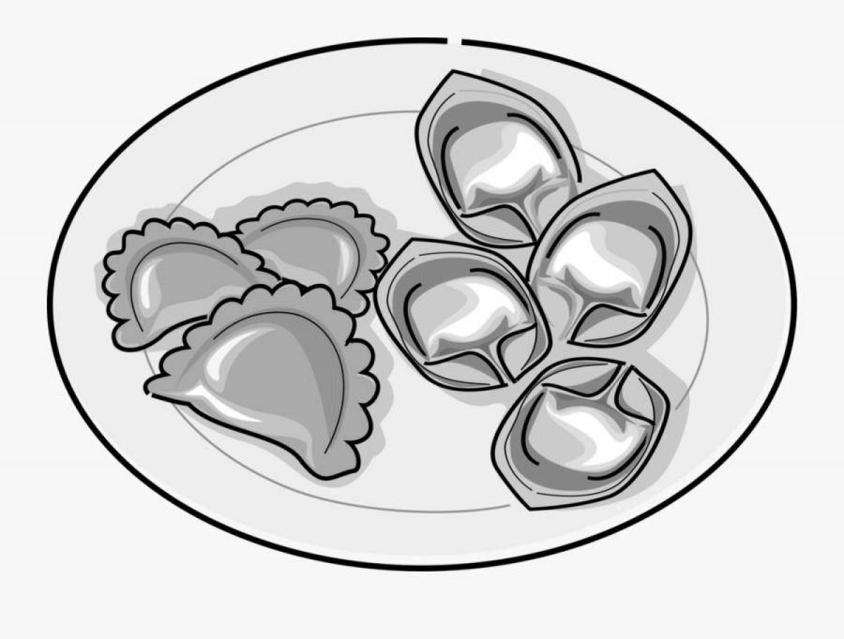 Как рисовать пельмени