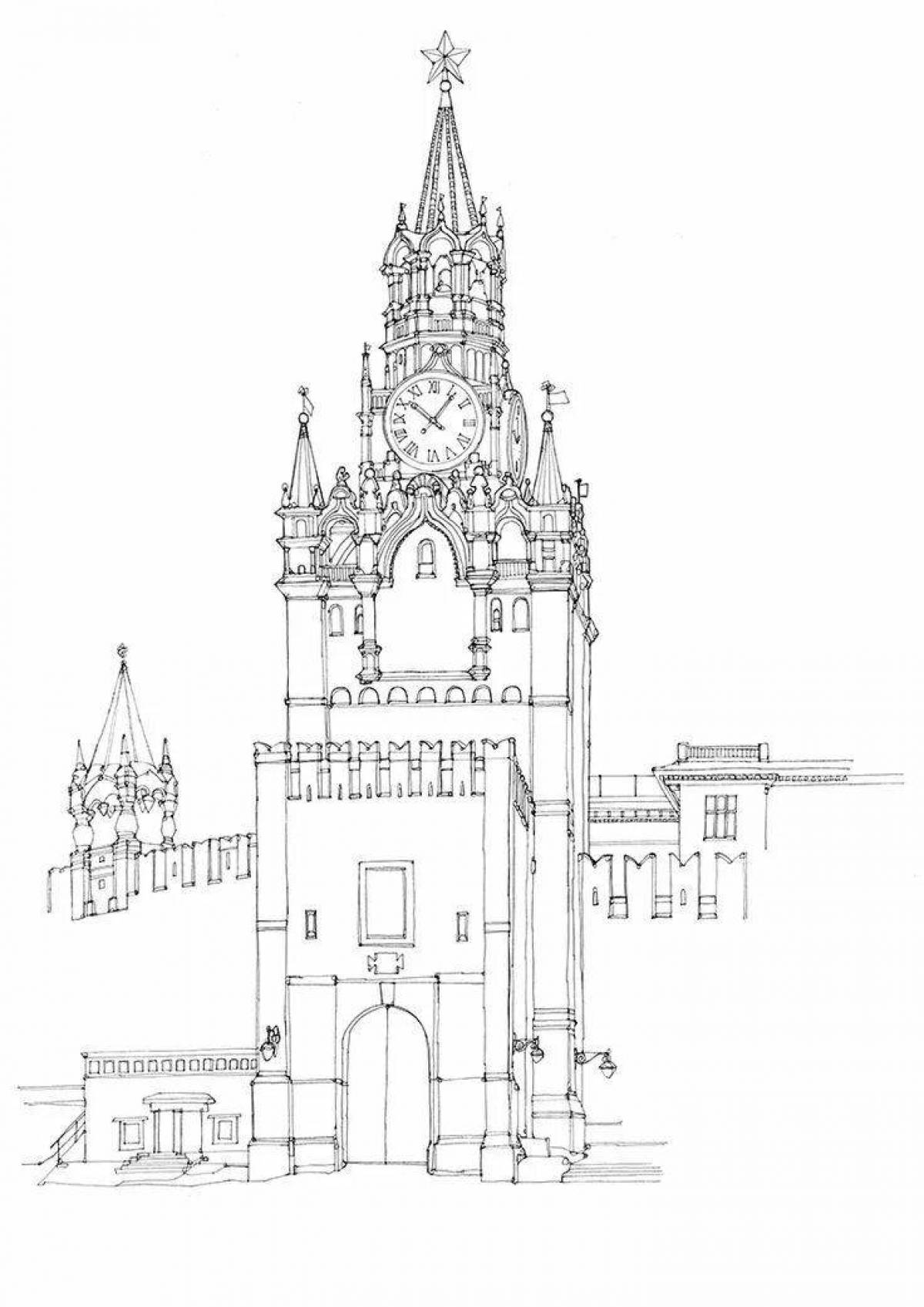 Башни Кремля раскраска
