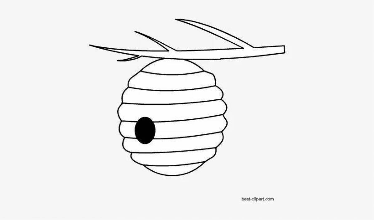 Radiant coloring page hive