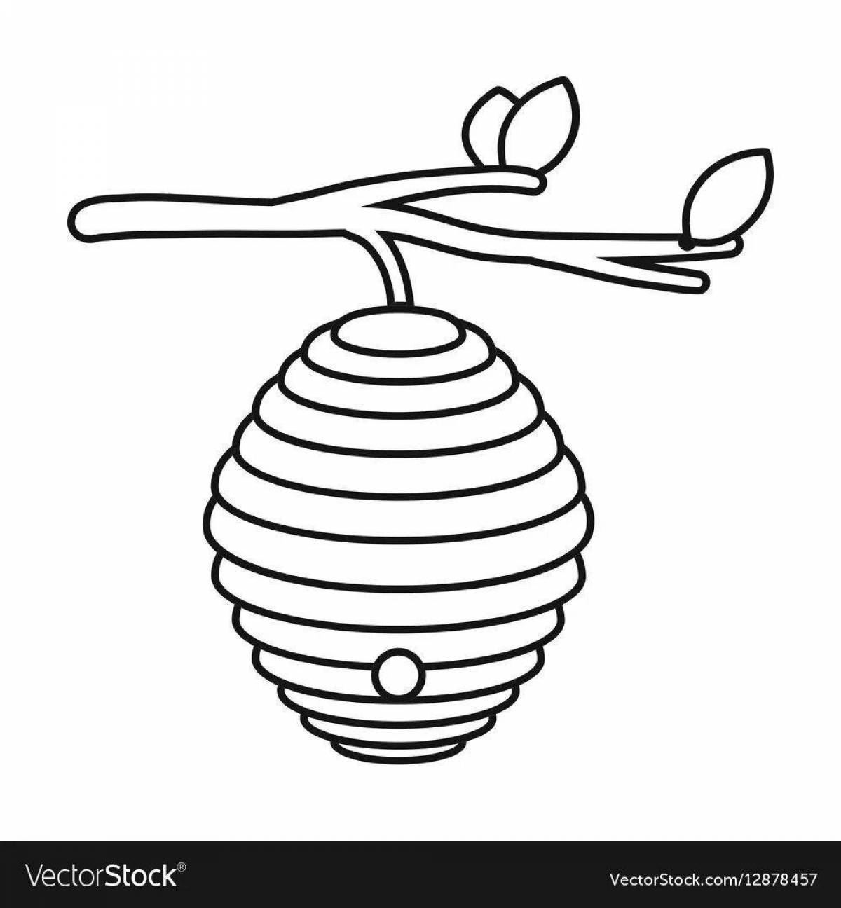 Amazing beehive coloring book