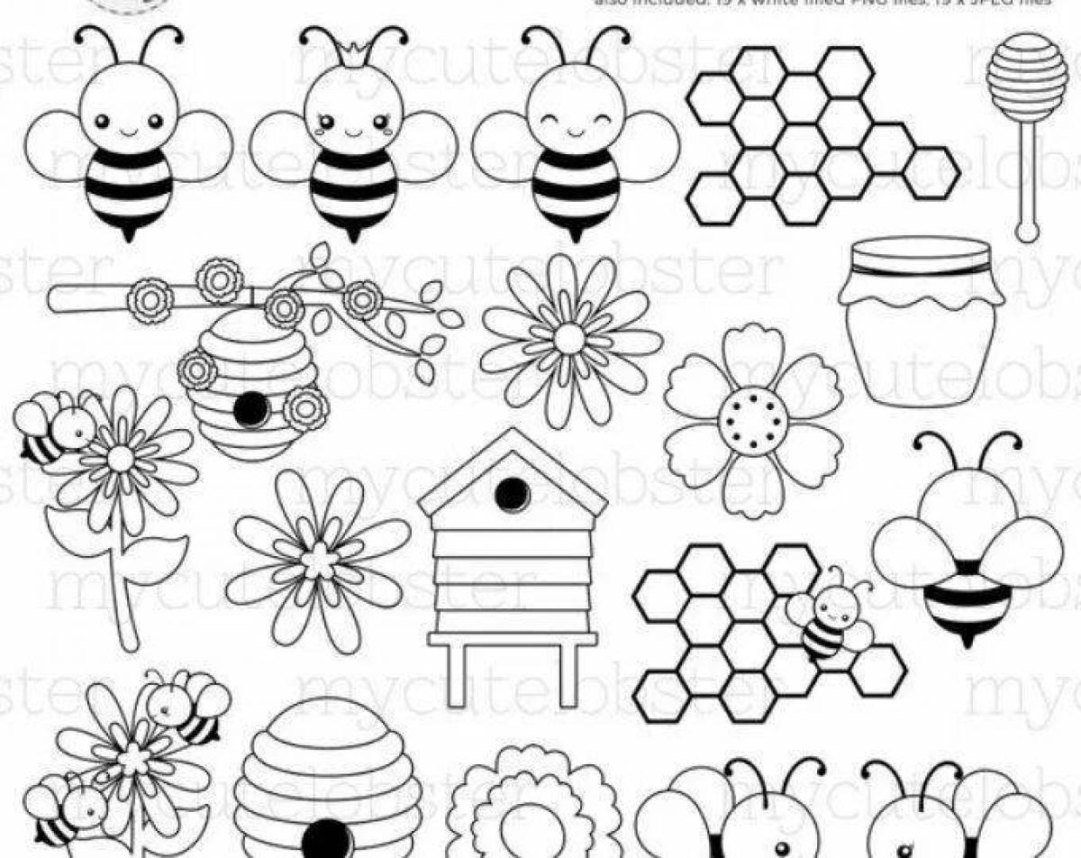 Tempting beehive coloring book