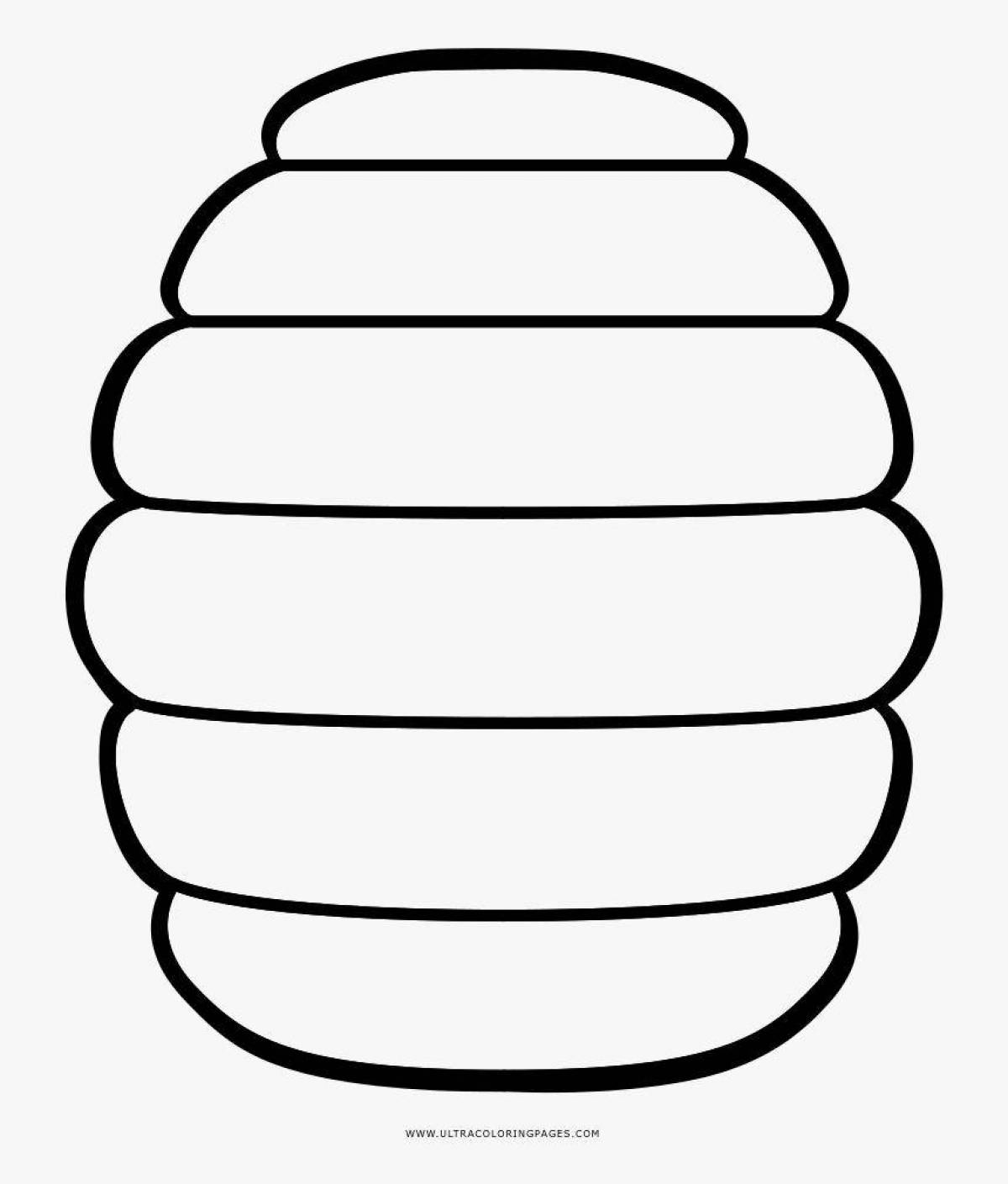 Animated beehive coloring page
