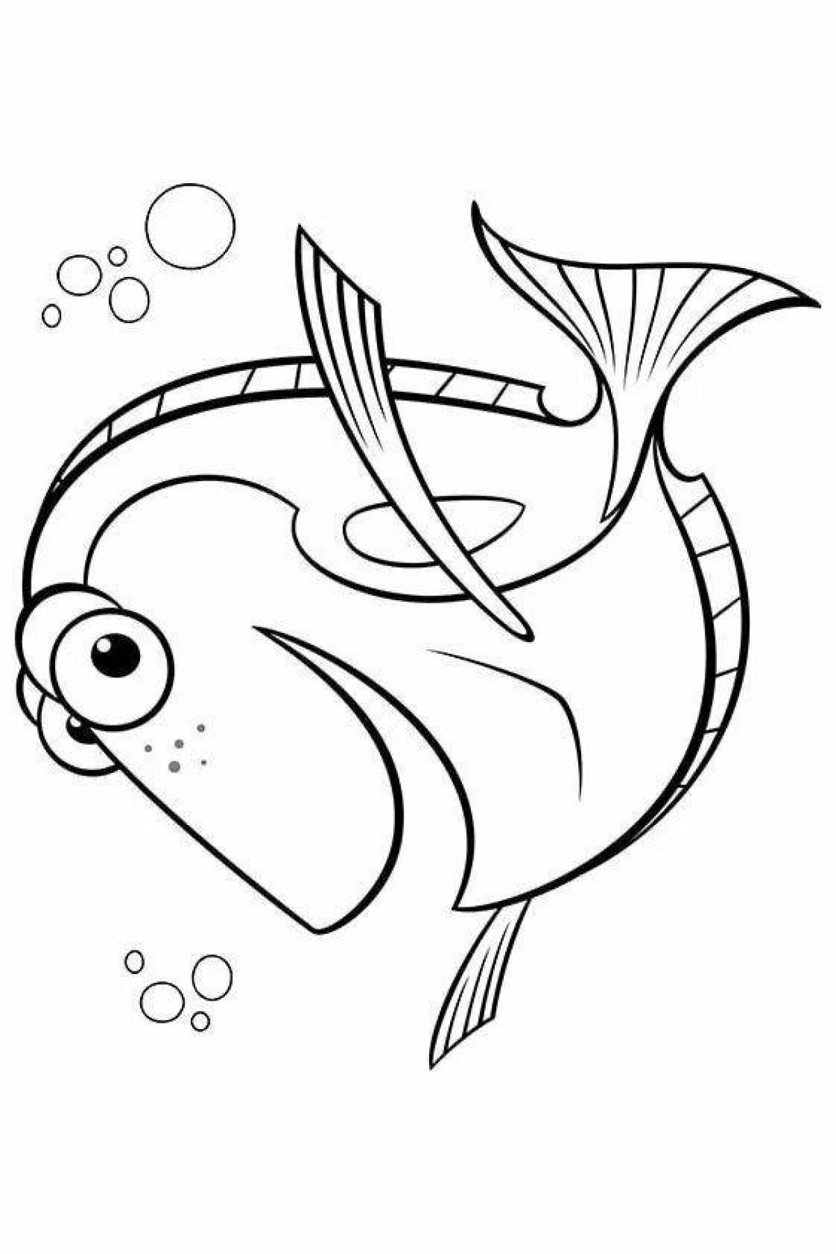 Coloring book sparkling dory