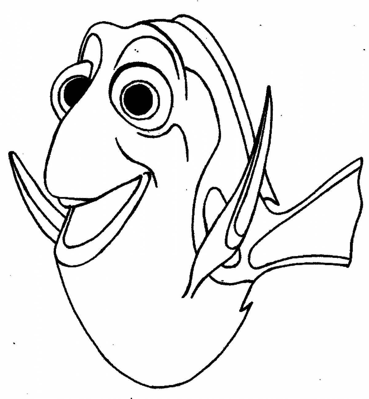Intriguing dory coloring book