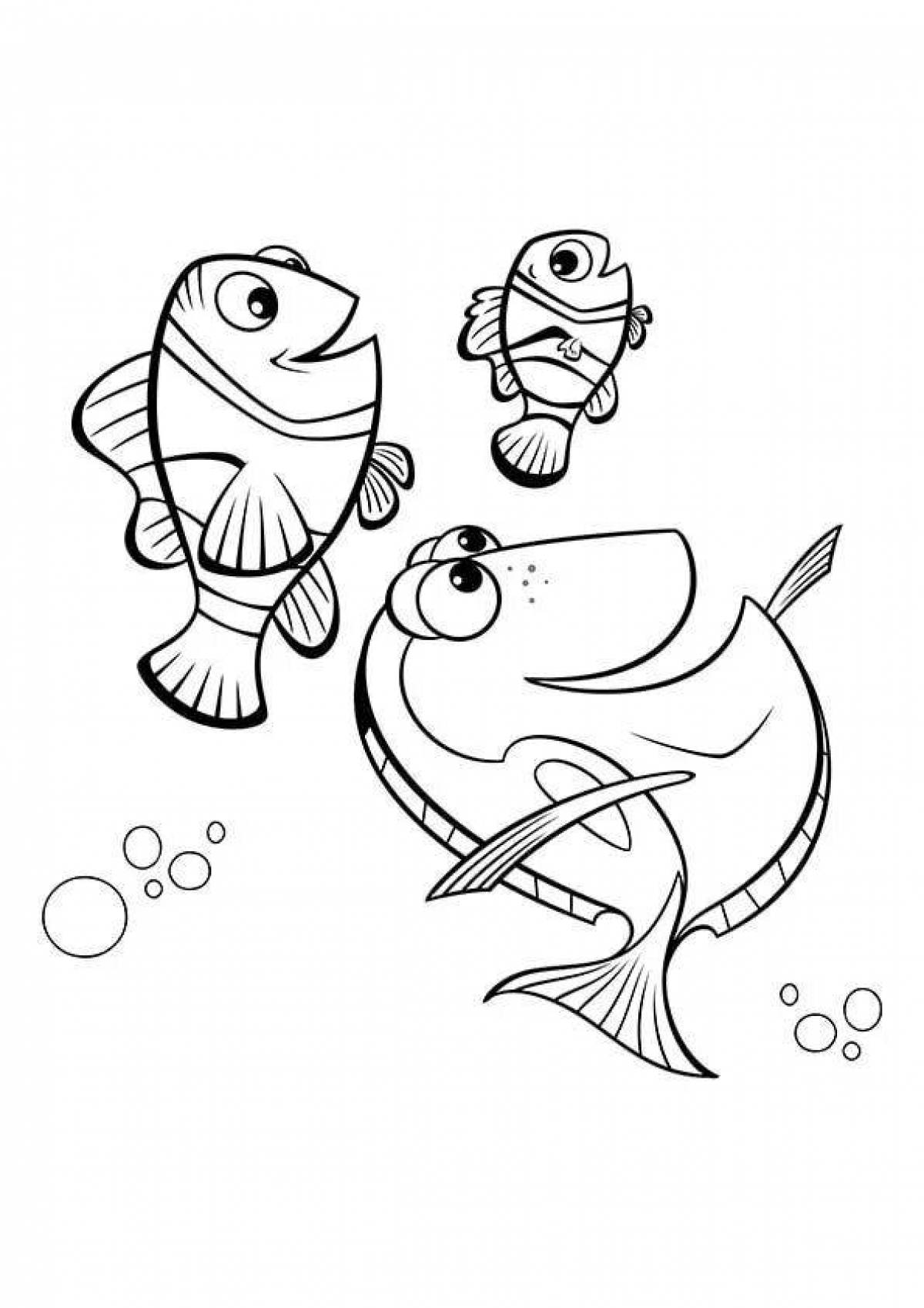 Coloring book striking dory