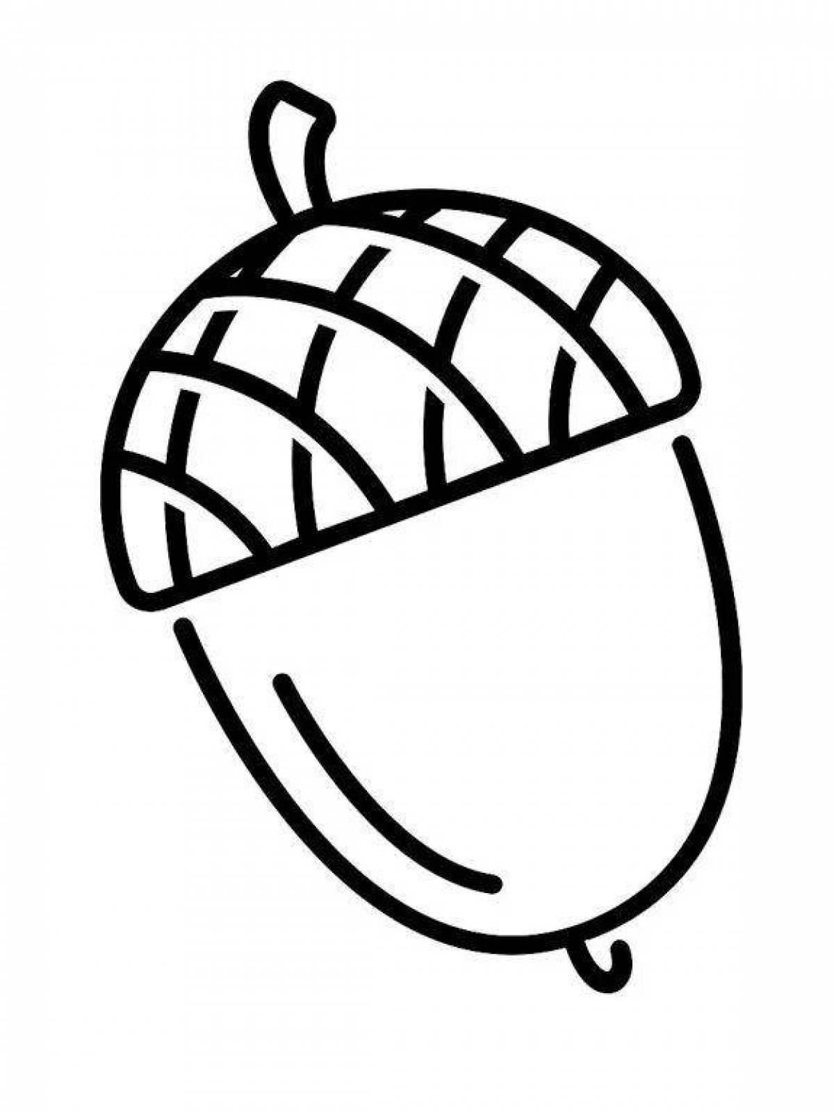 Living acorn coloring page