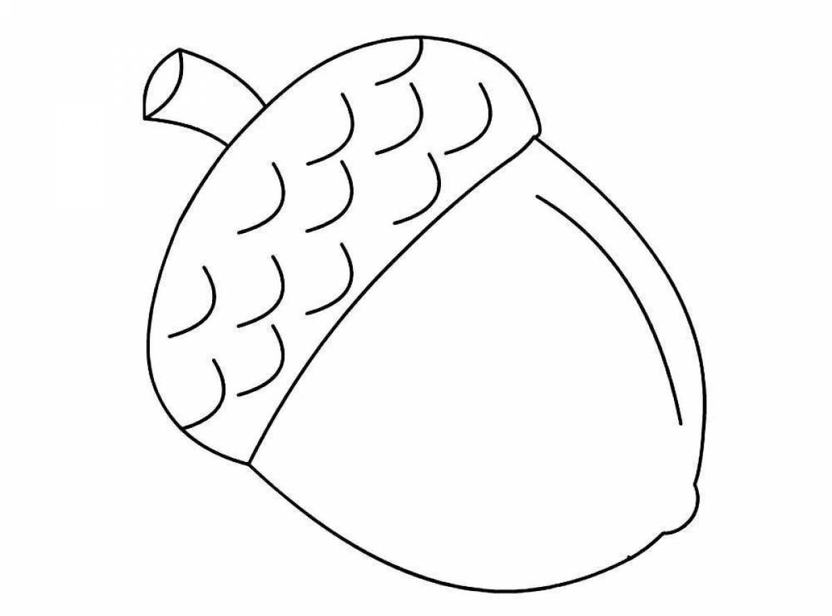 Animated acorn coloring page
