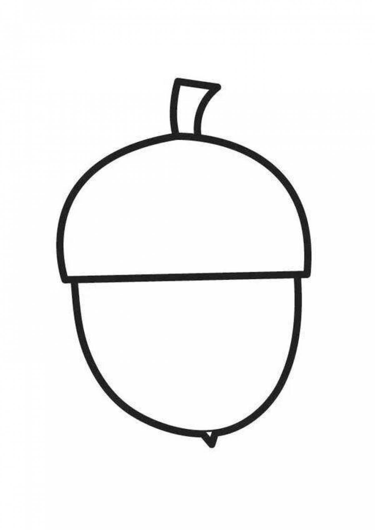 Coloring page charming acorn