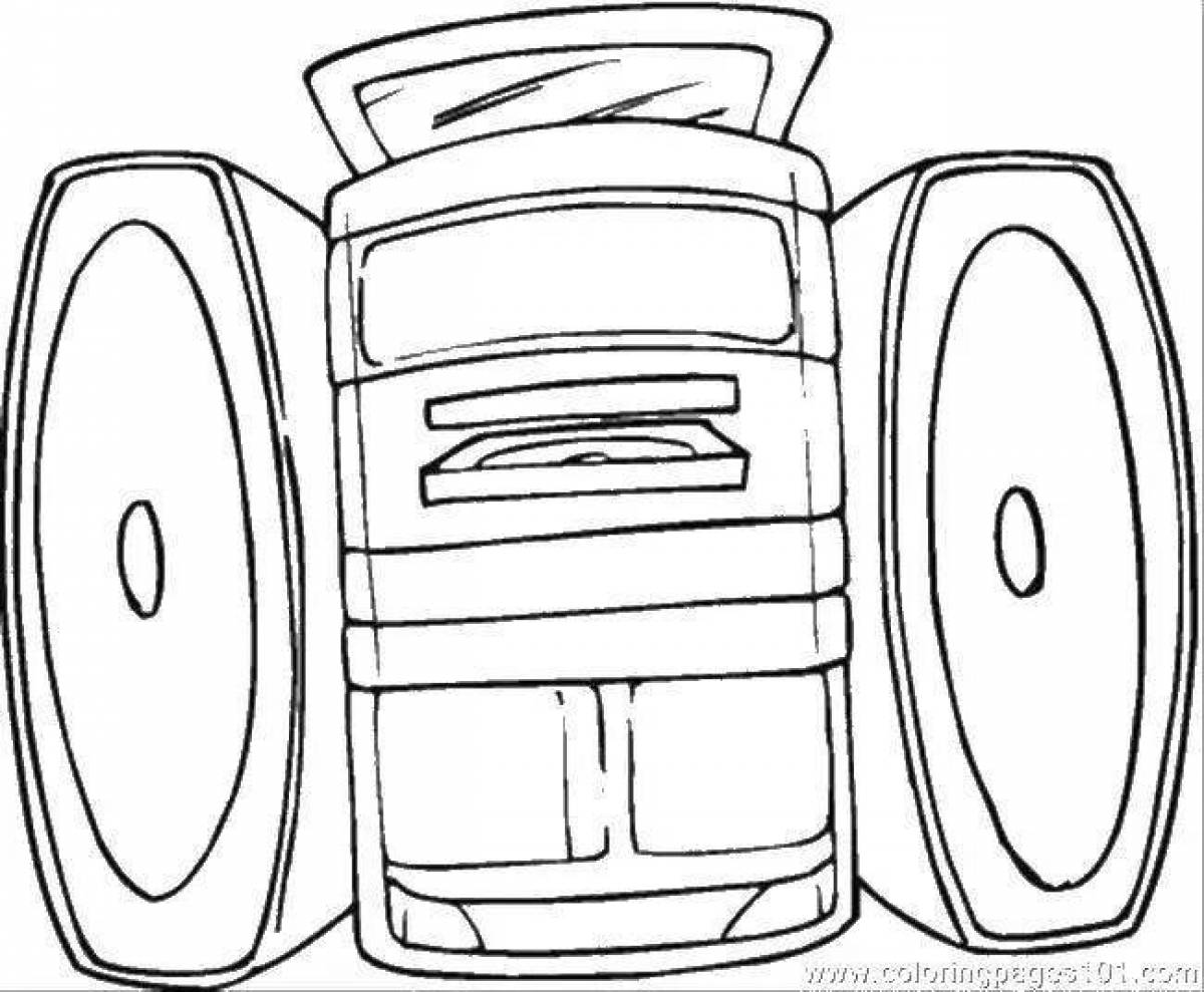 Coloring page of bright columns