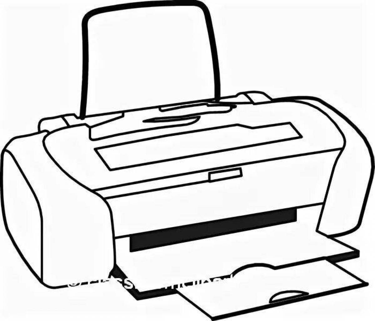 Humorous printer coloring book