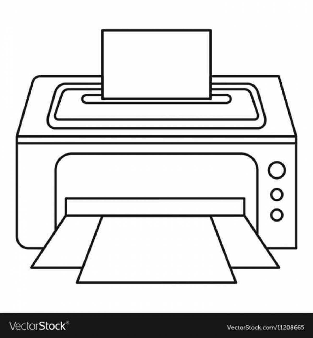 Страница раскраски специального принтера