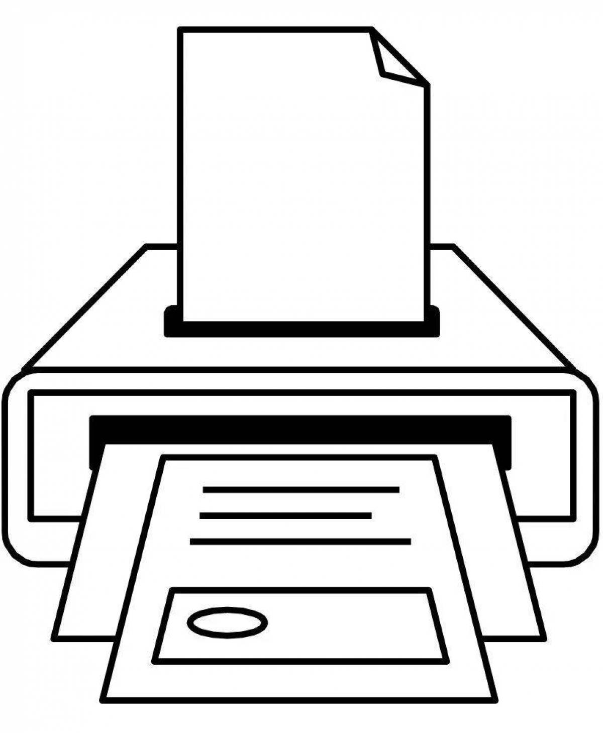 Eminent printer coloring page