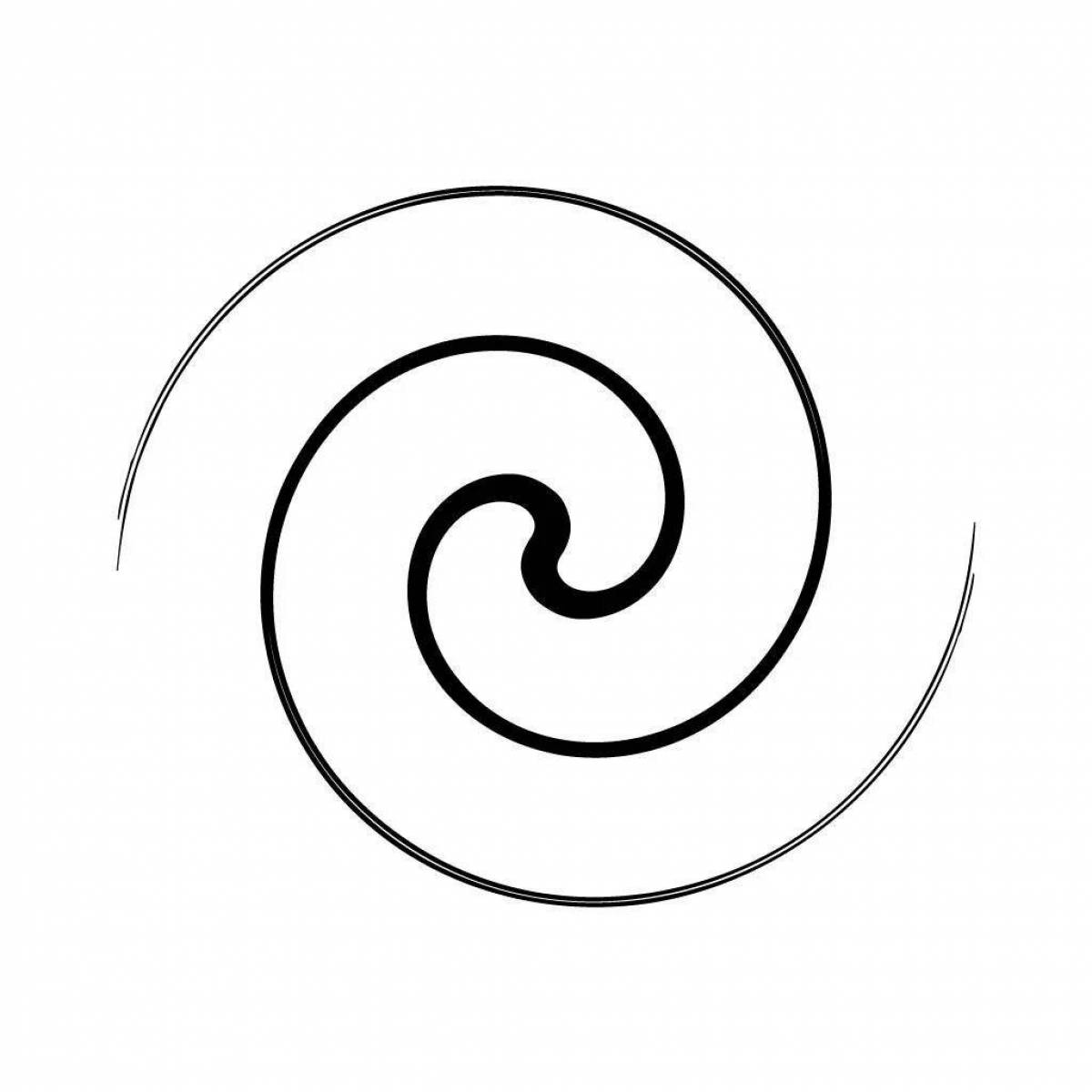 Fun coloring spiral environment