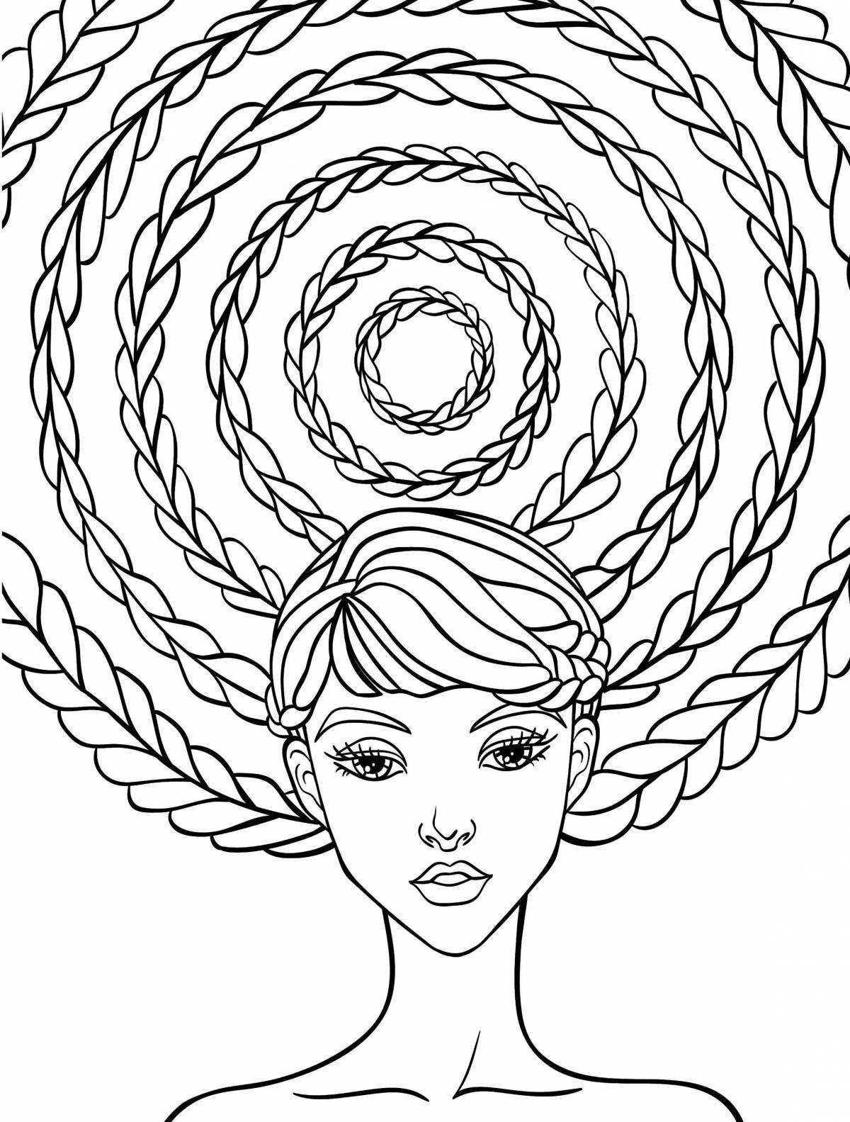 Awesome spiral environment coloring page