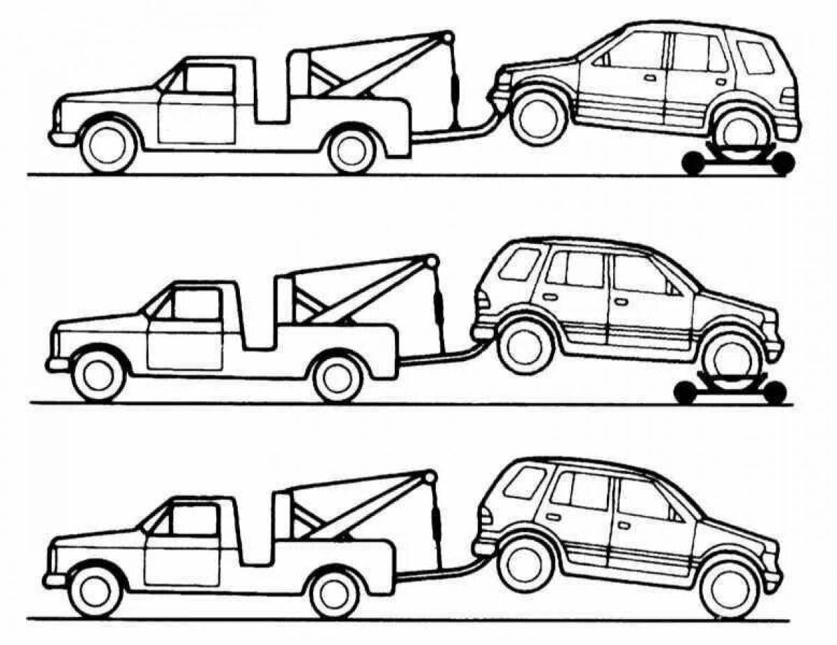 Coloring page cute pickup truck